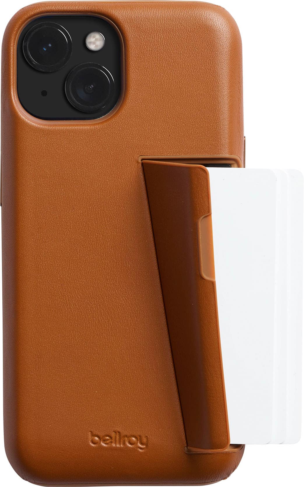 Bellroy - iPhone 15 Leather Phone Case - 3 Card - Terracotta