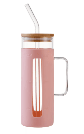 Mainstays Glass Tumbler with Silicone Sleeve