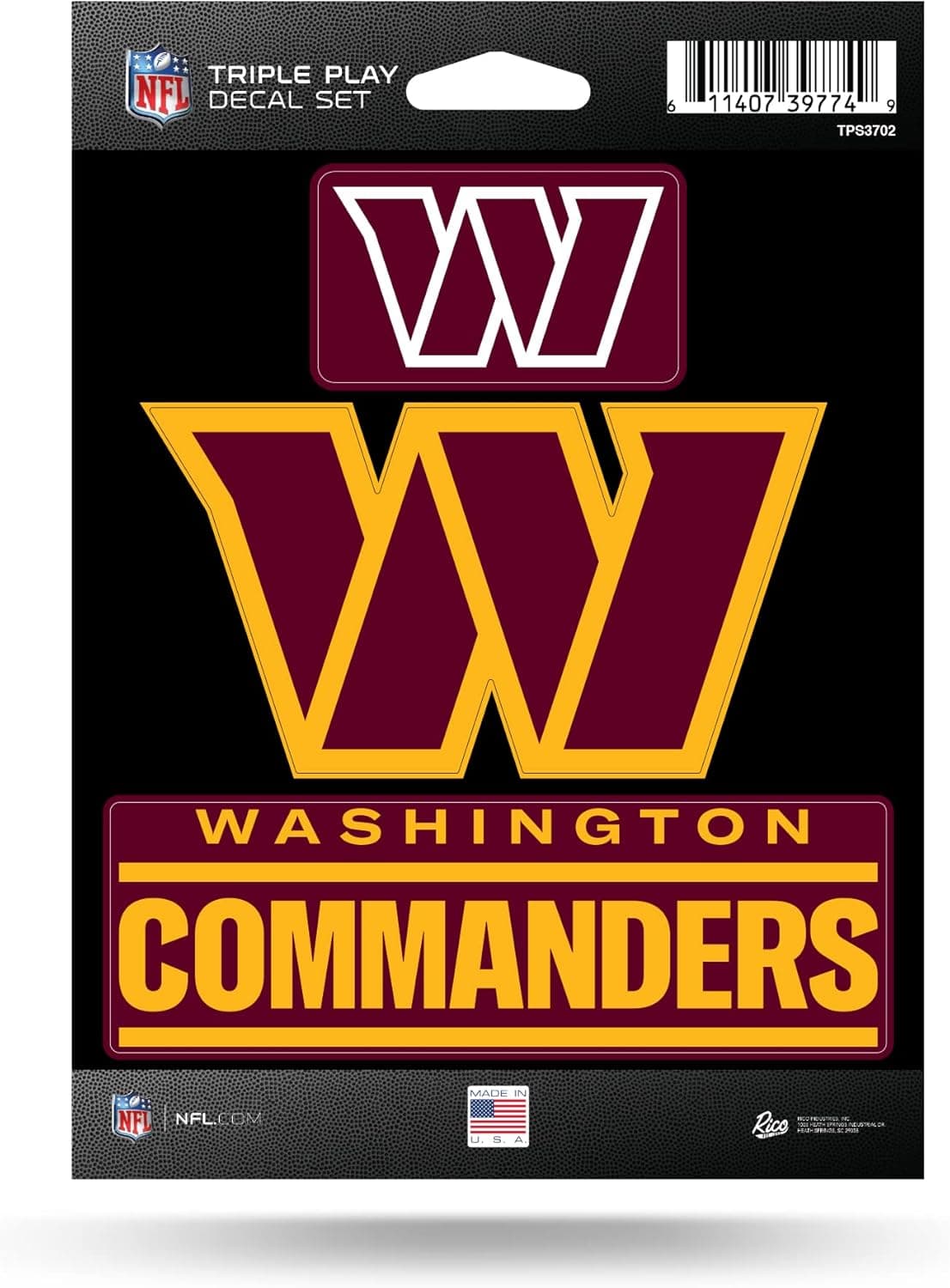 Save 17% on Washington Commanders NFL Sticker Set