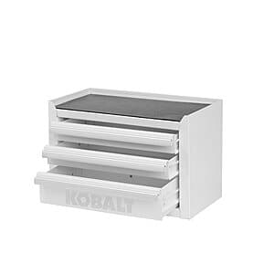 3-Drawer Kobalt Portable Tool Box (11.1" x 7.36" x 6.14", White) $17 + Free Pickup