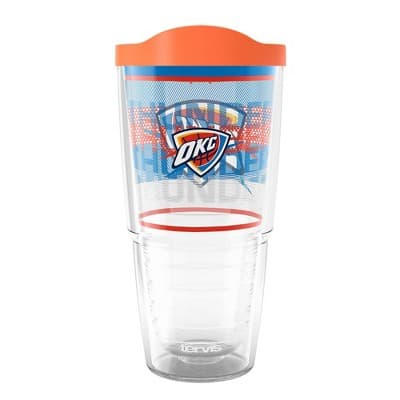 NBA Oklahoma City Thunder 24oz Competitor Classic Tumbler: Insulated, Odor-Resistant, Double-Wall, BPA-Free, Break-Resistant