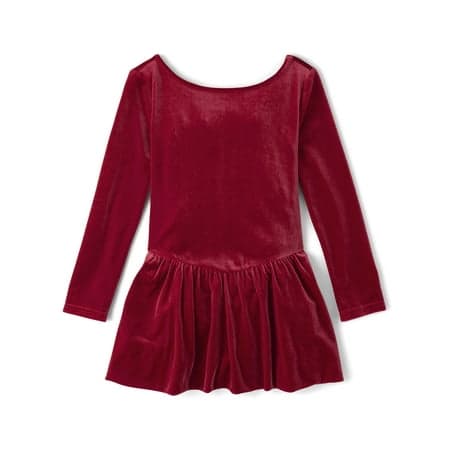 The Children's Place Girls Scoop Neck Long Sleeve Velour Bubble Dress, Sizes XS-XXL