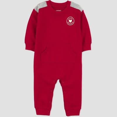 Carter's Just One You® Baby Boys' Valentine's Day Heartbreaker Fleece Romper - Red Newborn
