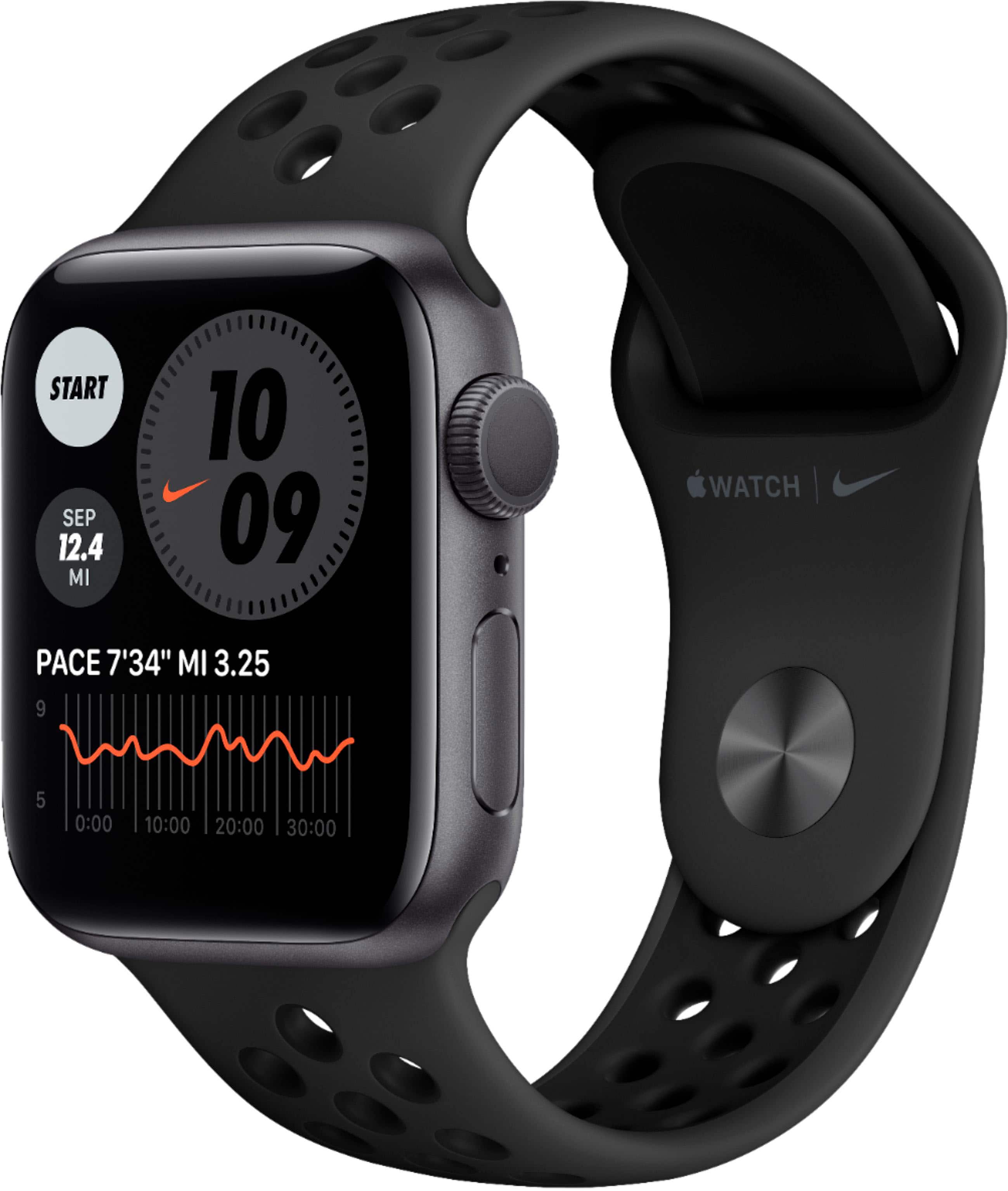 Apple Refurbished Watch Nike Series 6 (GPS) 40mm Aluminum Casewith Anthracite/Black Nike Sport Band - Space Gray - (2020)