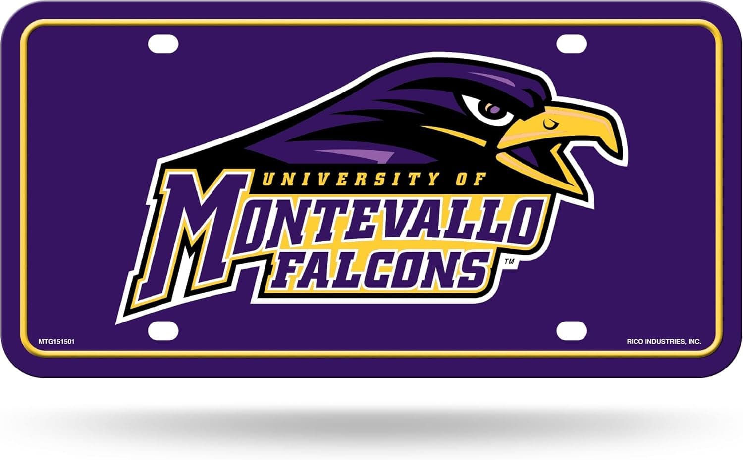 Personalize Your Ride with NCAA Montevallo Falcons Auto Tag