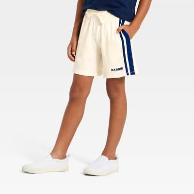 Boys' 'Above the Knee' Jersey Pull-On Shorts - Cat & Jack™ Off-White XL