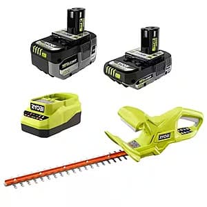 RYOBI ONE+ 18" Hedge Trimmer with Batteries and Charger