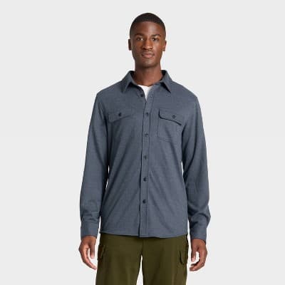 Men's Comfort Soft Shirt - Goodfellow & Co™ Dark Blue L