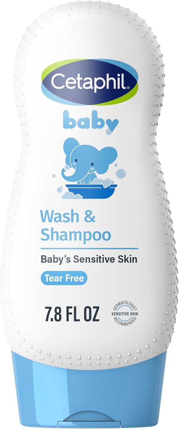 Cetaphil Baby Shampoo and Body Wash with Organic Calendula, Tear Free, Hypoallergenic, Ideal for Everyday Use, Dermatologist Tested, 7.8oz