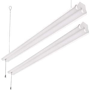 2-Pack Hyper Tough 4' 5000 Lumen LED Shop Lights $13.45