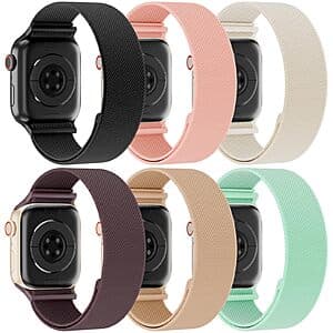 6-Pack Stretchy Solo Loop Nylon Bands for Apple Watch from $3.50