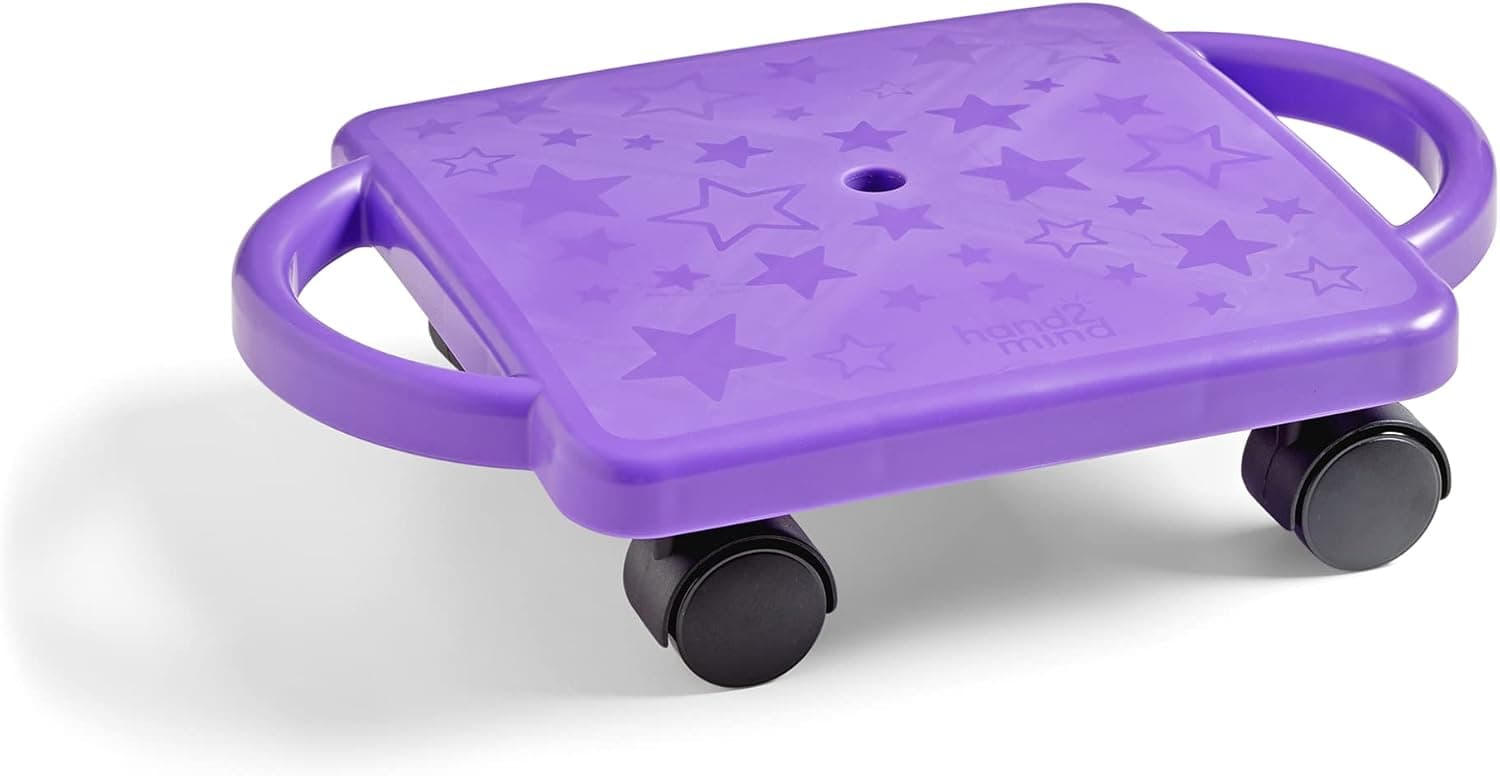 Fun Indoor Scooter for Active Kids: Purple Sit-Down Scooter Board
