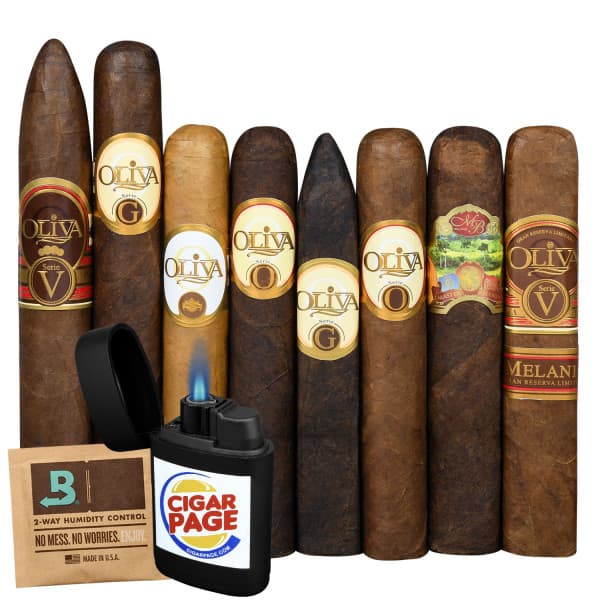 8-Cigar Oliva Sampler & Torch Lighter for $32 - 70% Off