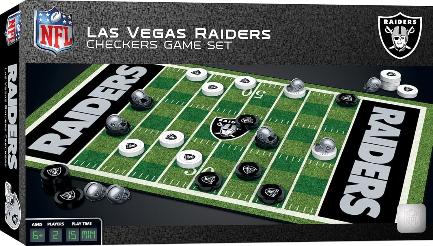 NFL Raiders Checkers: Family Game Night Fun