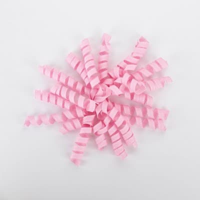 Bows And Sparkles 7" Fabric Curly Gift Ribbon Light Pink