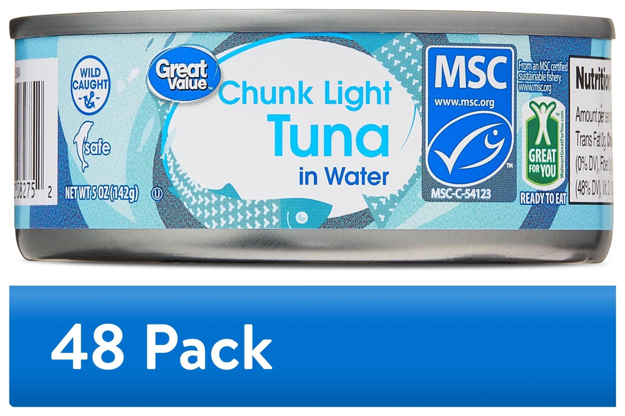 Save 30% on Great Value Chunk Light Tuna in Water