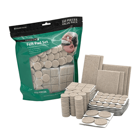 MinnARK Premium Felt Furniture Pads - 333 Pc - Oatmeal