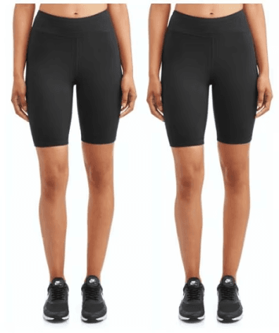 2-Pack Athletic Works 9" Dri Mid Rise Women's Bike Shorts Walmart
