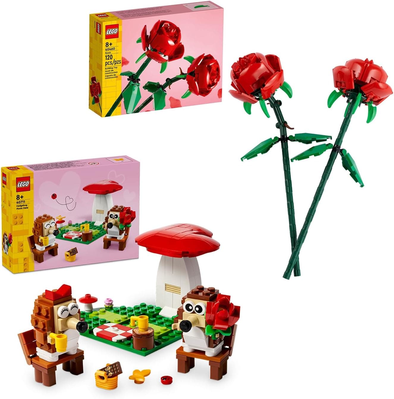 LEGO Roses & Hedgehog Picnic Set - Gift for Valentine's Day