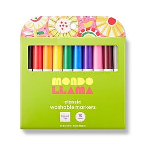 10-Pack of Mondo Llama Washable Broad Tip Markers for $0.50 + Free Pickup