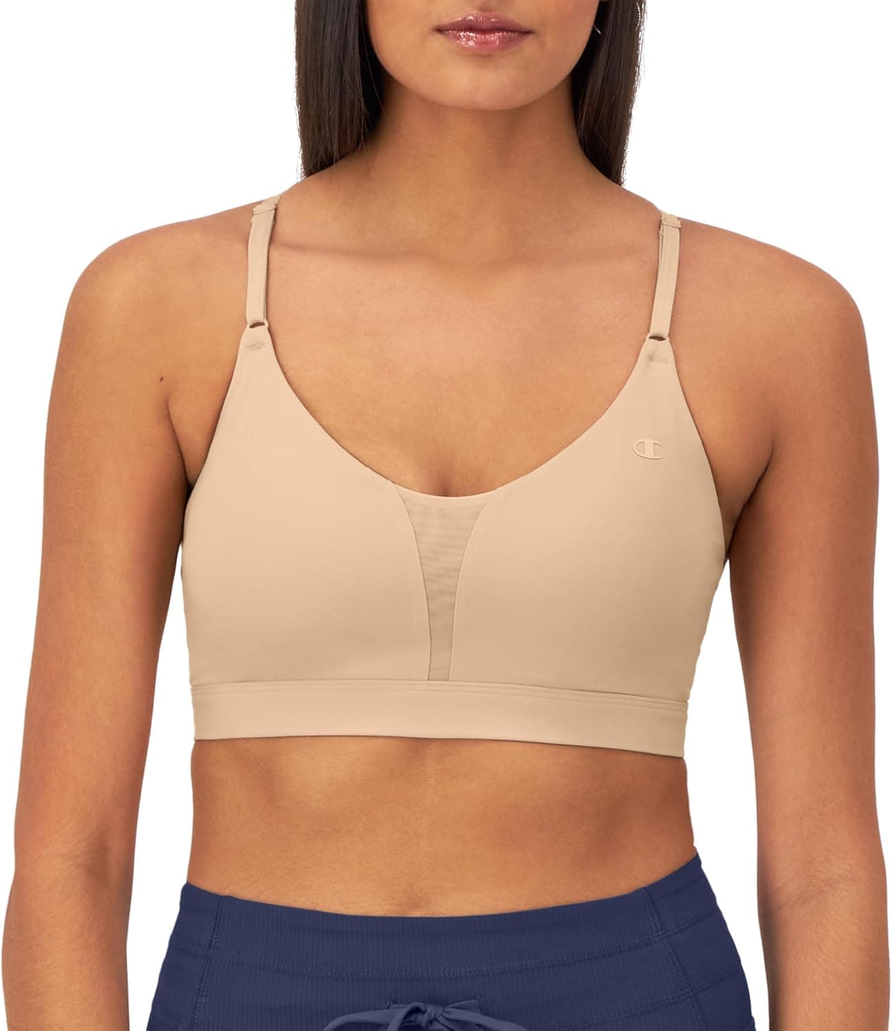 Supportive Champion Sports Bra with Moisture-Wicking Fabric