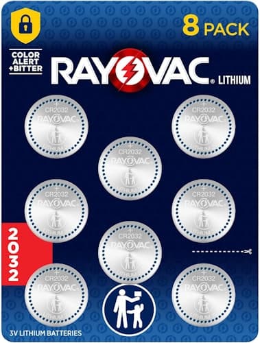 Rayovac 2032 Lithium Coin Batteries 8-Pack - 53% Off