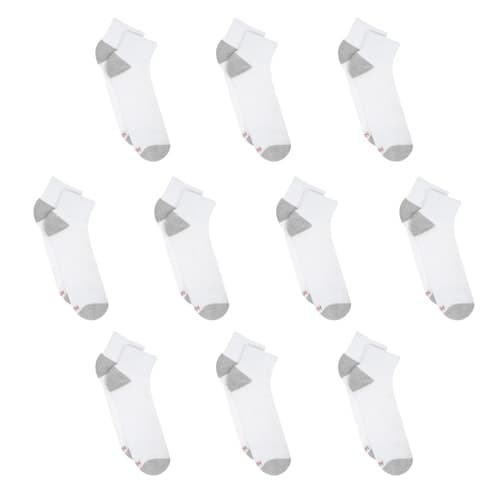 Hanes Men's Lightweight Ankle or No Show Socks 20-Pack