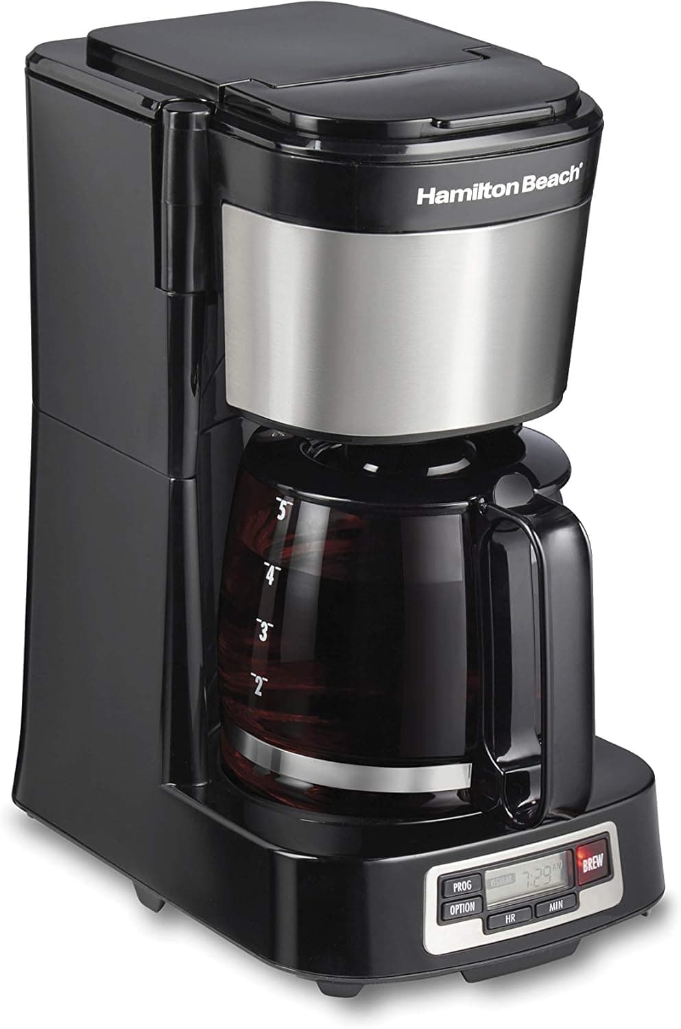 Brew Compact Coffee with Programmable Hamilton Beach Maker