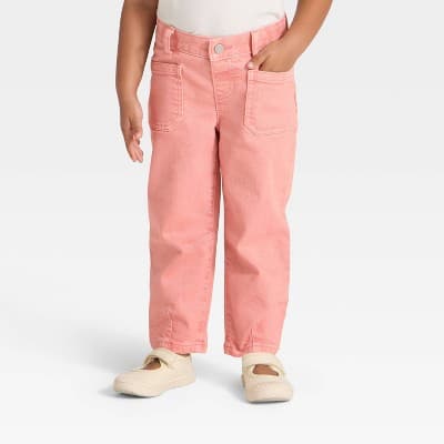 Toddler Girls' Barrel Pants - Cat & Jack™ Pink 4T