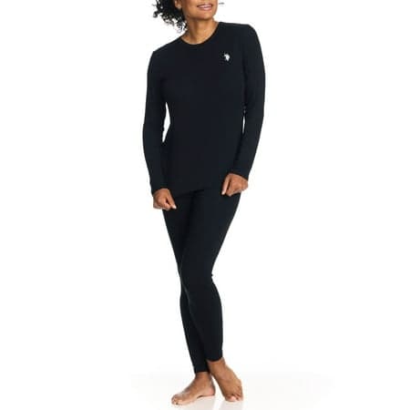 U.S. Polo Assn. Women's & Women's Plus Brushed Base Layer Long Underwear Thermal Set, Sizes S-3X
