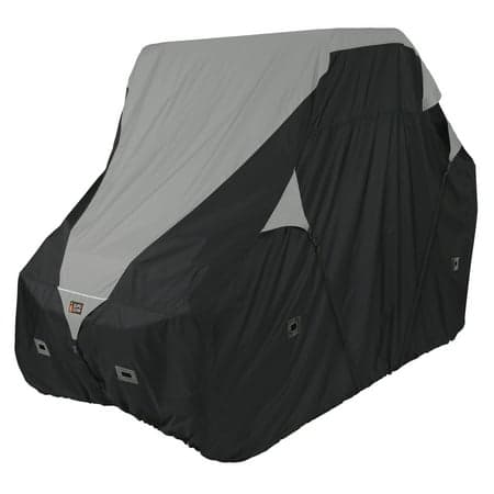 Classic Accessories QuadGear Deluxe UTV Storage Cover, Fits UTVs up to 125"L x 64"Wx70"H, Black/Grey