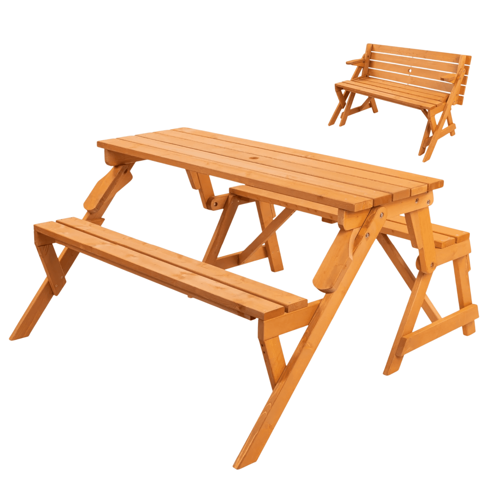 2-in-1 Wood Picnic Table & Bench - 50% Off
