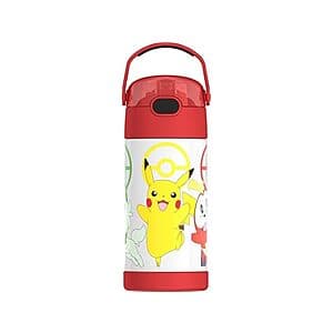 12-Oz Thermos Funtainer Stainless Steel Vacuum Insulated Straw Bottle (Pokemon) $10.55