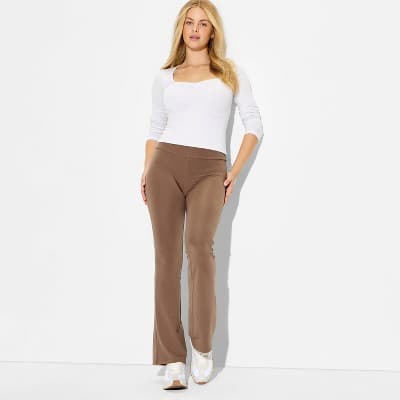 Women's Low-Rise ButterBliss Flare Leggings - Wild Fable™ Espresso L