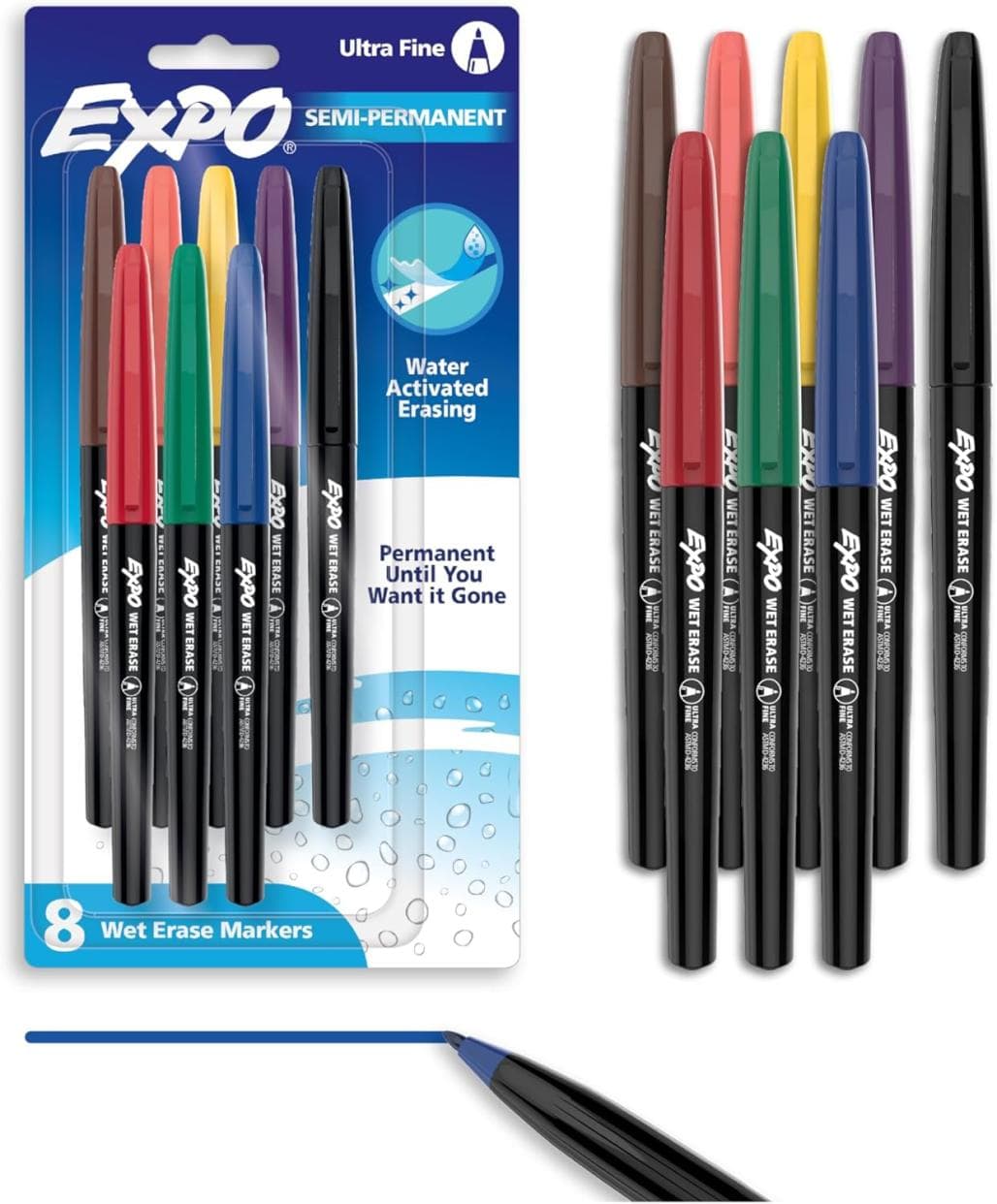 EXPO Wet Erase Markers - Precise Tip for Clear Marking