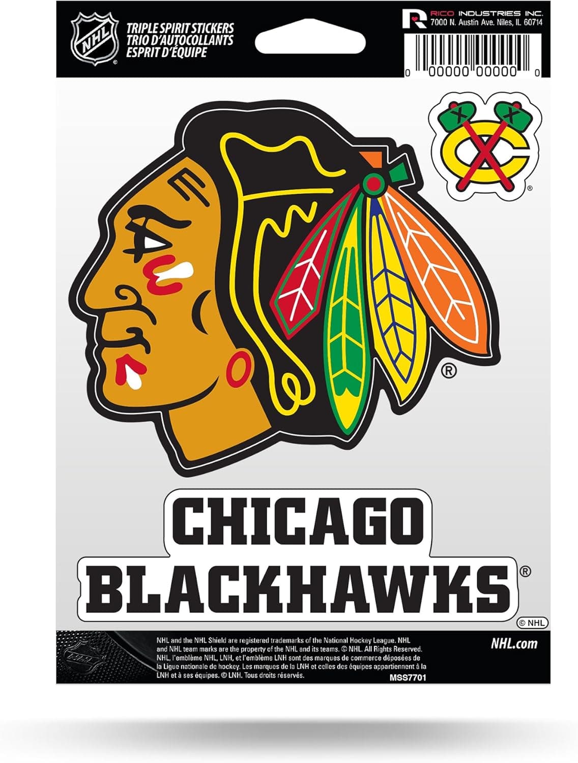 Rico Industries NHL Chicago Blackhawks Sticker Sheet