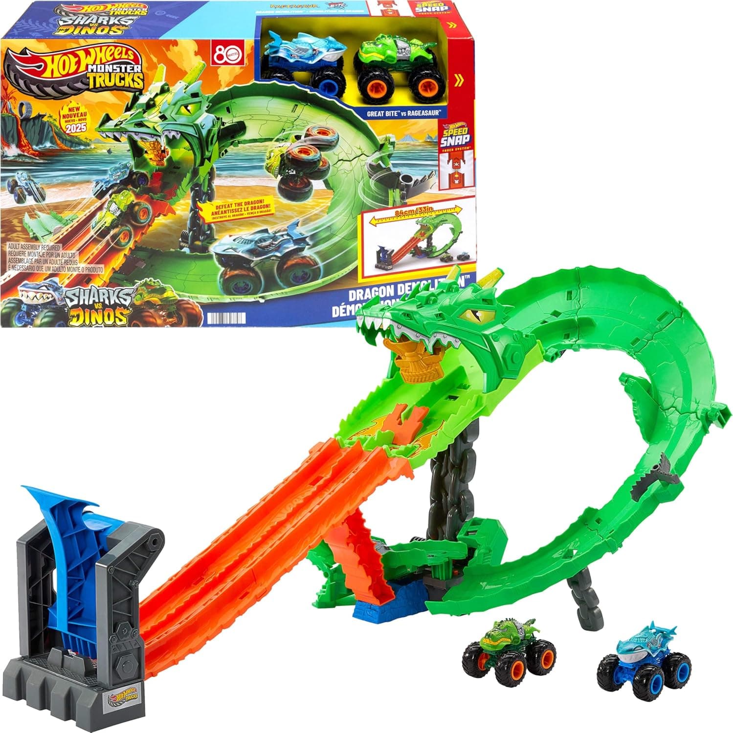 Unleash the Dino Showdown with Hot Wheels Monster Trucks
