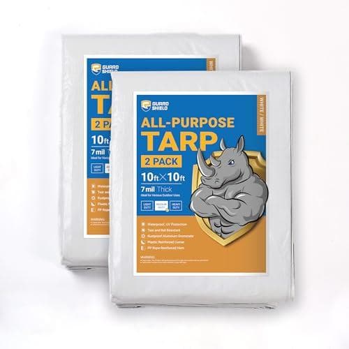 2-Pack GUARD SHIELD 10' x 10' Medium Duty All Purpose Poly Tarps Amazon