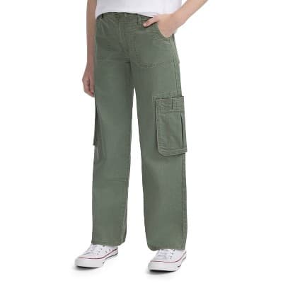 Levi's® Girls' Wide Leg Cargo Pants - Olive Green 16