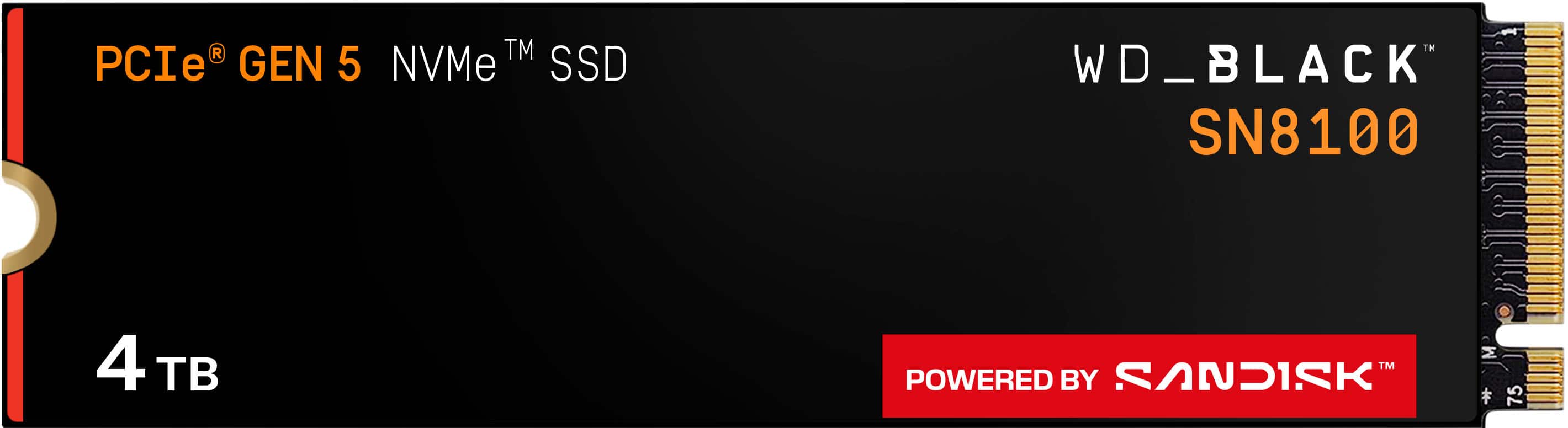 WD - BLACK SN8100 4TB Non-Heatsink Internal SSD Gen 5x4 NVMe