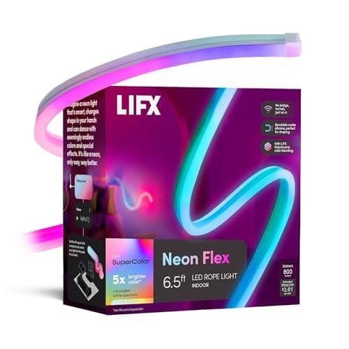 LIFX Flex 6.5' Neon LED Rope Light w/ 24 Zones & Music Sync Amazon