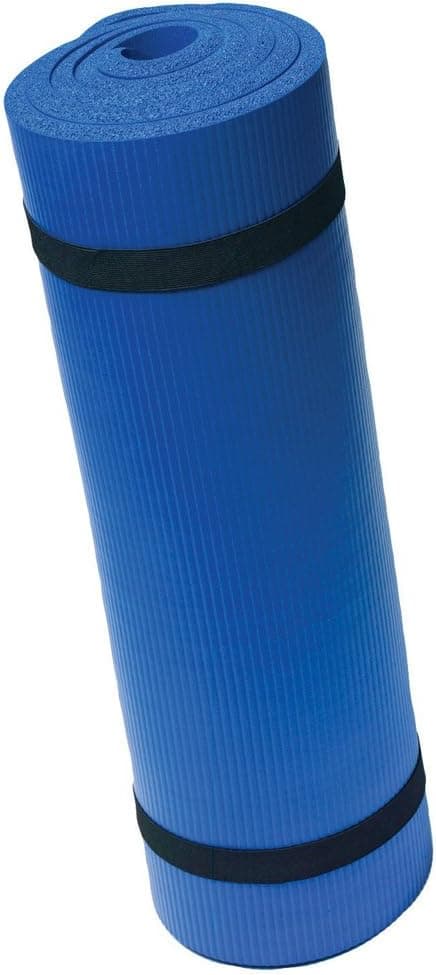 Harbinger Ribbed Durafoam Exercise Mat - 5/8-Inch, Blue