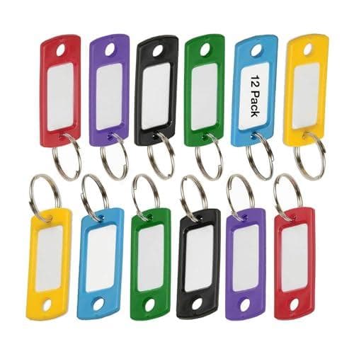 12-Pack Lucky Line Flexible Colored Plastic Key Tag w/ 3/4" Split Ring Amazon