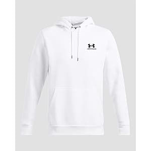 Under Armour Men's UA Icon Fleece Hoodie (SM or XL, White / Black) $21 + Free S&H on $50+