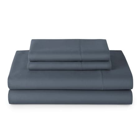 Better Homes & Gardens 3-Piece 400 Thread Count Blue Moonlight Performance HygroCotton Sheet Set, Twin