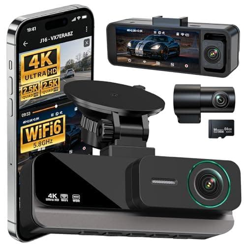 Nymzview 3-Channel 4K+2.5K+2.5K Dash Cam