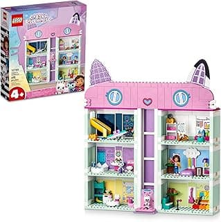 LEGO Gabby's Dollhouse Building Toy - Pretend Play Toy Figures & Playsets for Girls & Boys, Ages 4+ Years - Gift for Birthdays - 8 Room Dollhouse W/ 4 Minifigures - 10788