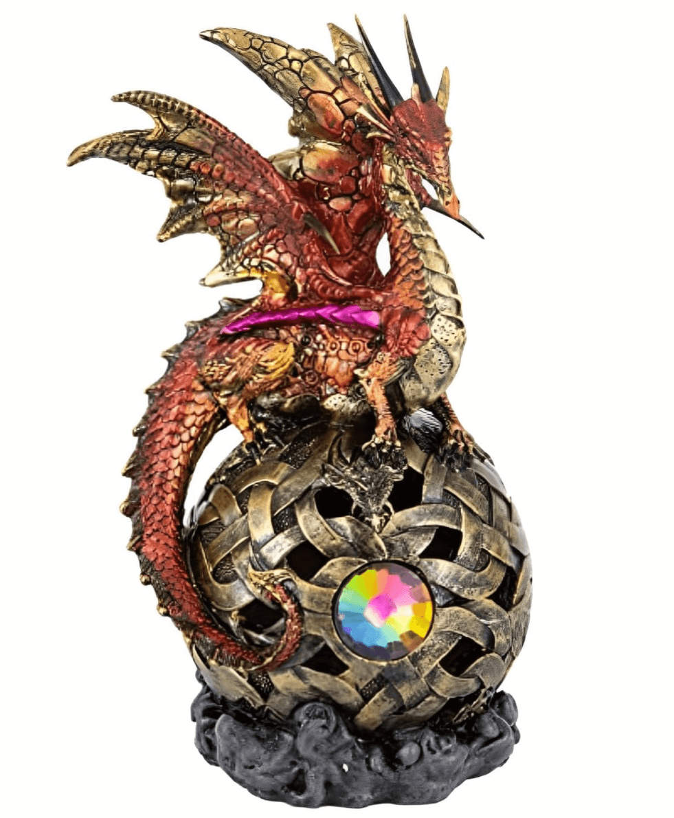 George S Chen 8" Red Dragon Light Up LED Statue Amazon