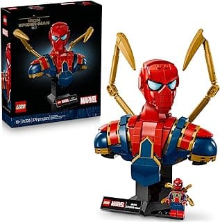 LEGO Marvel Iron Spider-Man Bust Collectible - Building Kit for Adults, Ages 18+ - Includes Iron Spider-Man Minifigure - Collectible Model for Super Hero Fans - Gift for Men and Women - 76326