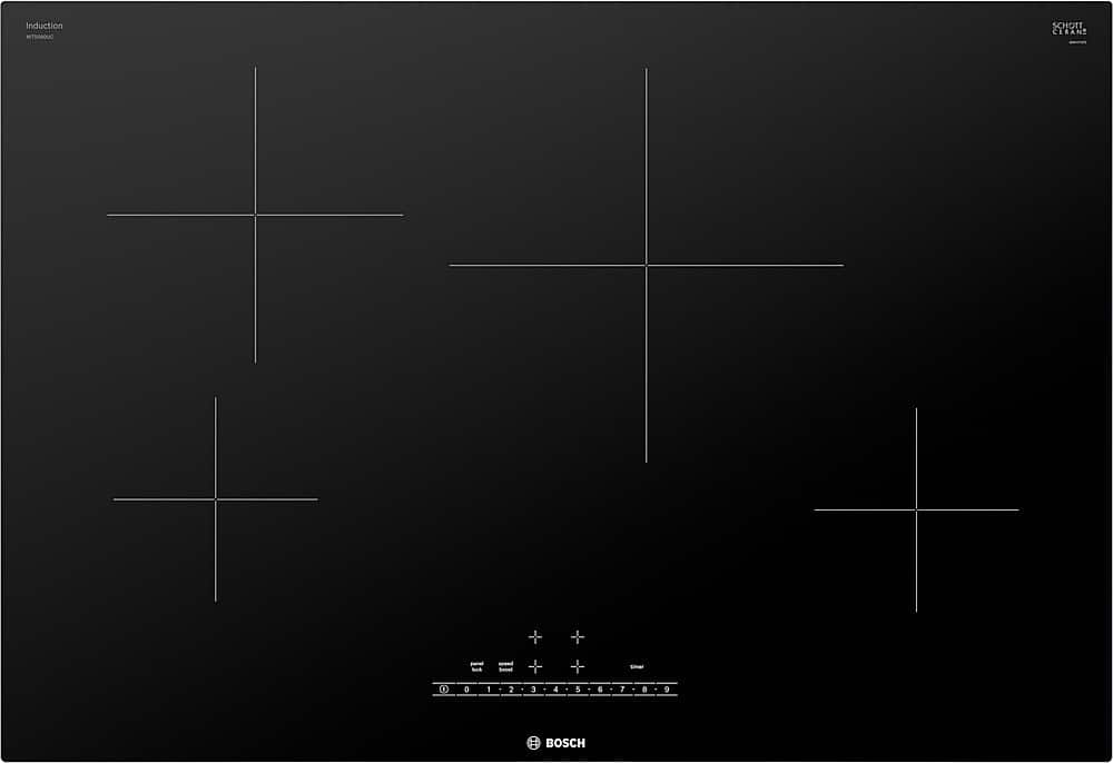 Bosch - 500 Series 30" Built-In Electric Induction Cooktop with 4 elements - Black